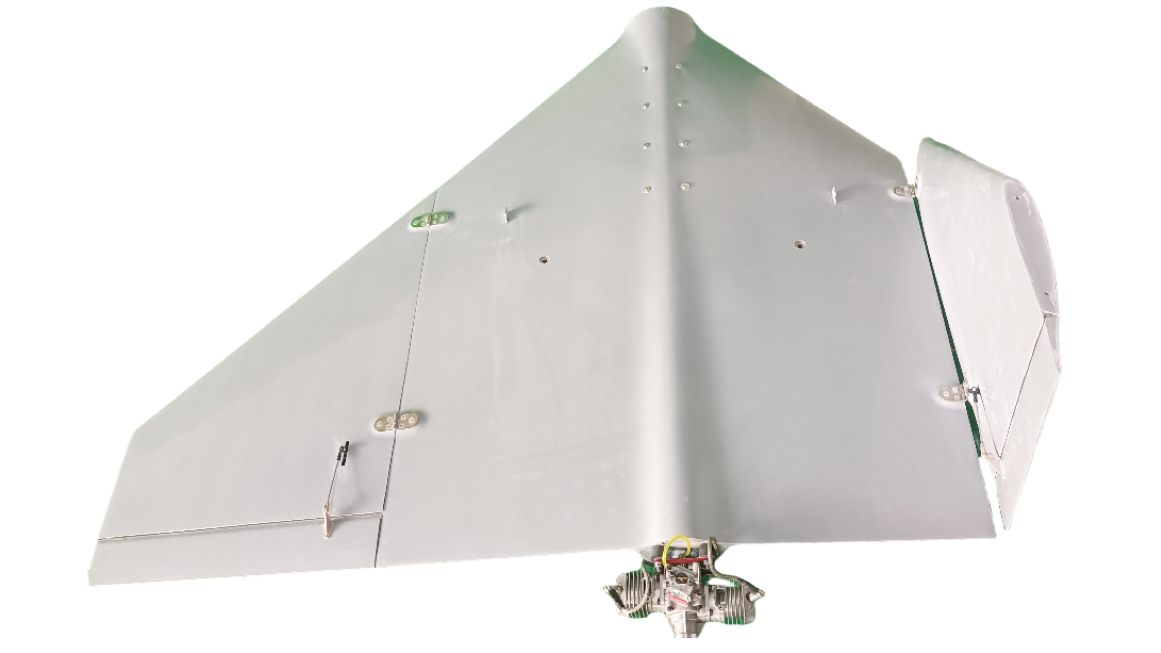 ArmStrike 10 Delta kanatlı Gezen Mühimmat Drone katlanmış 1